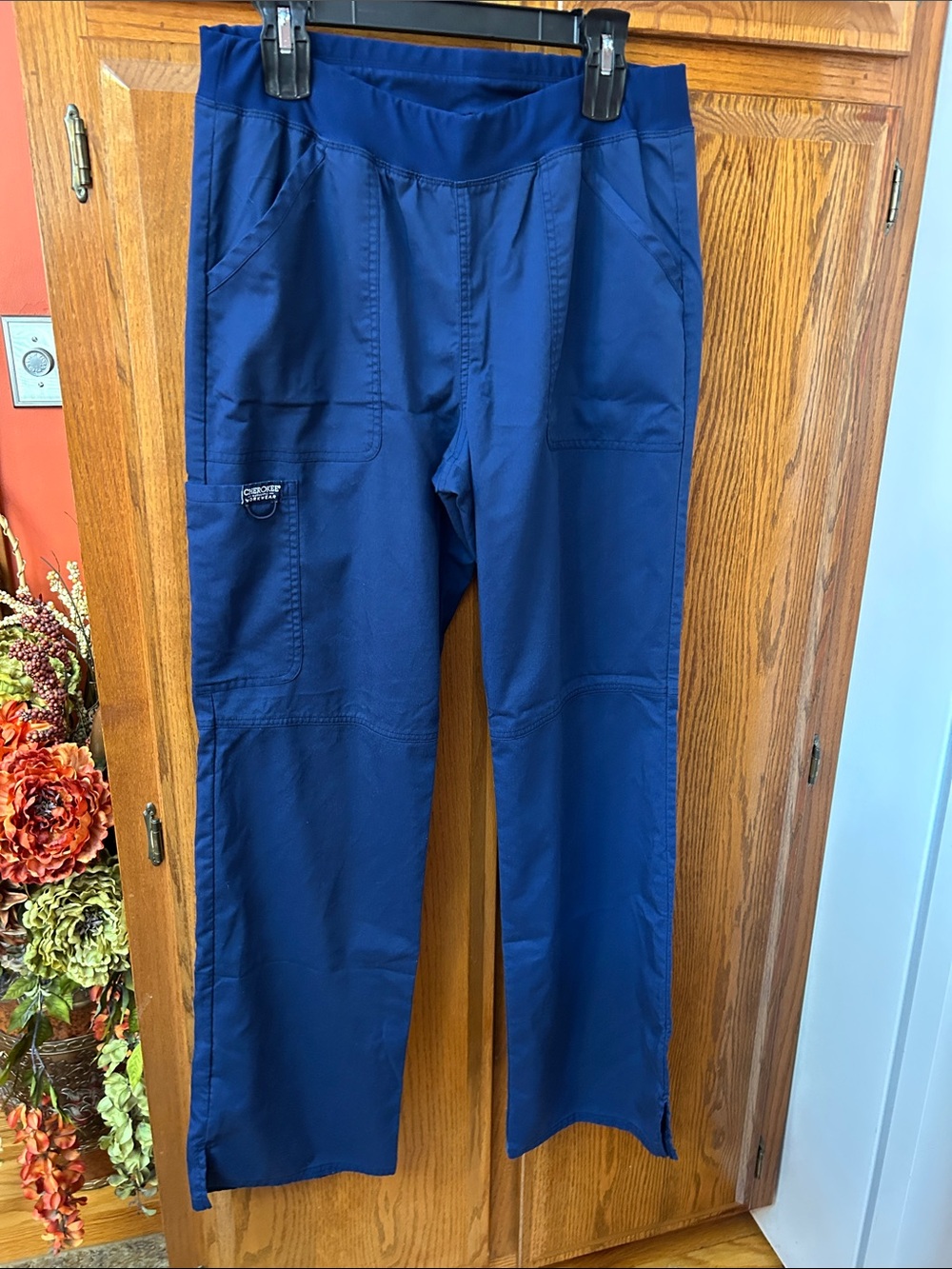 Women’ Tall Navy Work Pants - Comfortable Stretch Utility Trousers